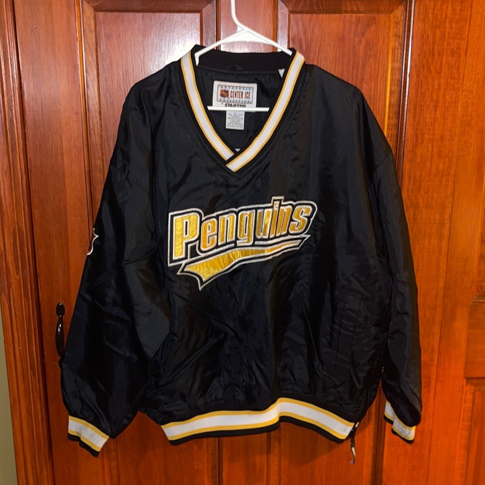 Penguins Starter Jacket 🐧 Vintage NHL Pullover Size Large